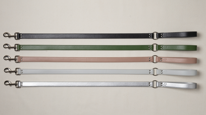 Blush pink apple leather lead