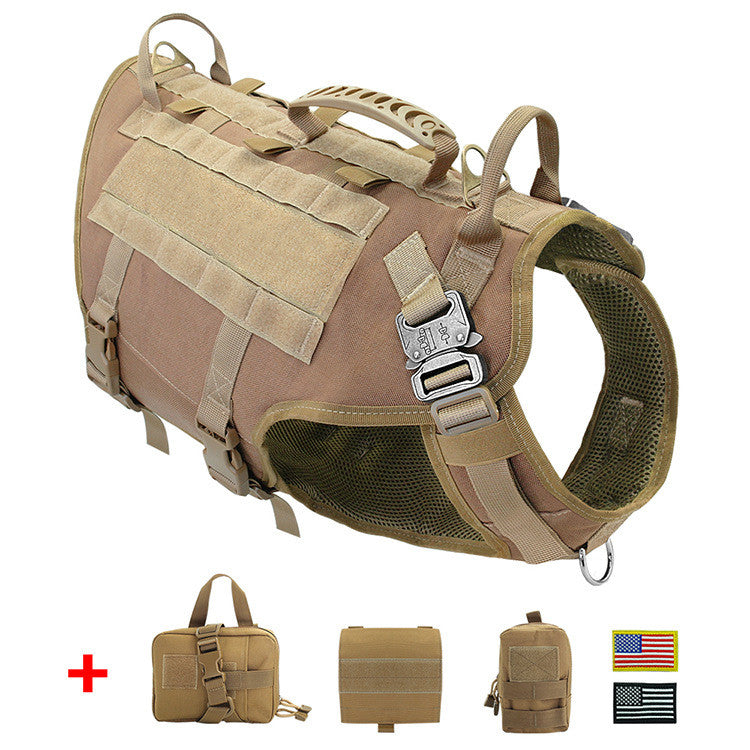 Hand Holding Rope Chest Vest Combat Leash Dog Backpack Special Training Straps