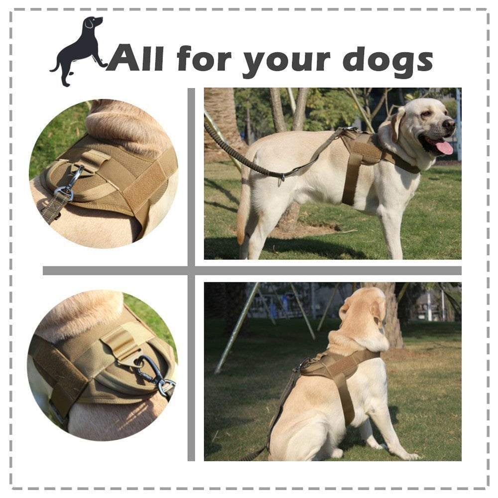 Military Tactical Dog Harness Patrol K9 Working Pet