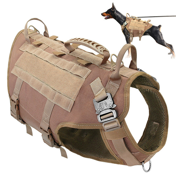 Hand Holding Rope Chest Vest Combat Leash Dog Backpack Special Training Straps