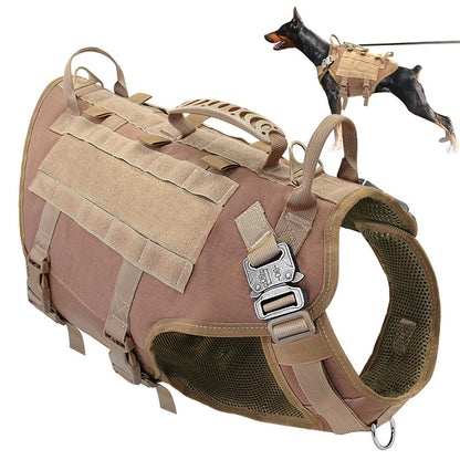 Hand Holding Rope Chest Vest Combat Leash Dog Backpack Special Training Straps