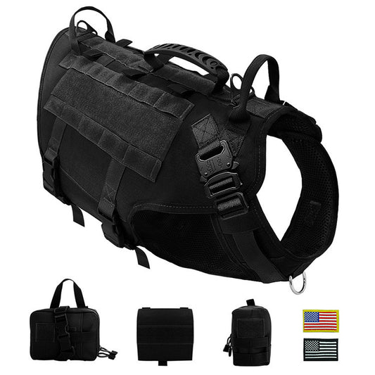 Hand Holding Rope Chest Vest Combat Leash Dog Backpack Special Training Straps