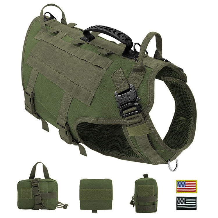 Hand Holding Rope Chest Vest Combat Leash Dog Backpack Special Training Straps