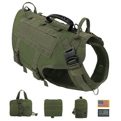 Hand Holding Rope Chest Vest Combat Leash Dog Backpack Special Training Straps